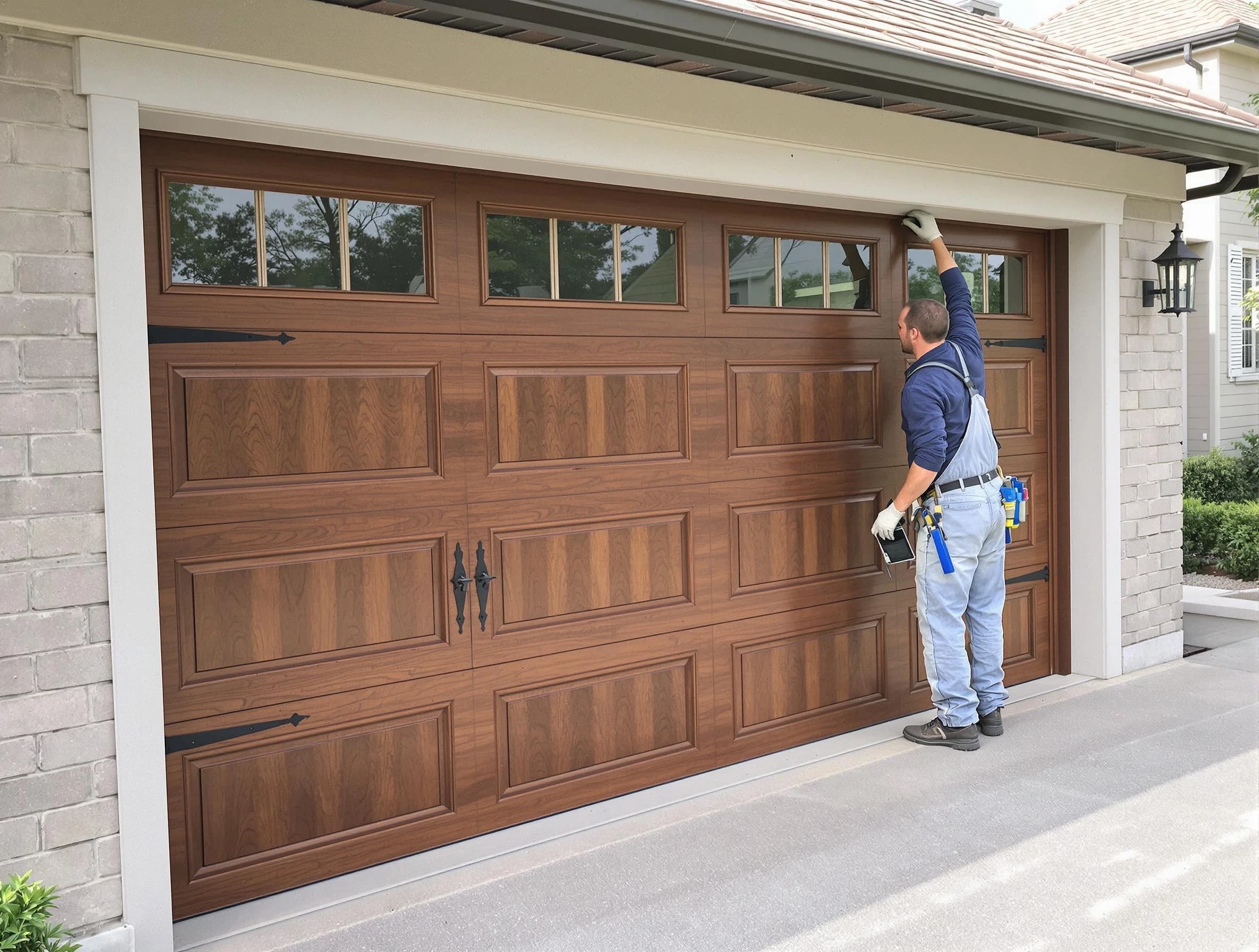 Custom garage door showcase by Belmont Garage Door Repair in Belmont