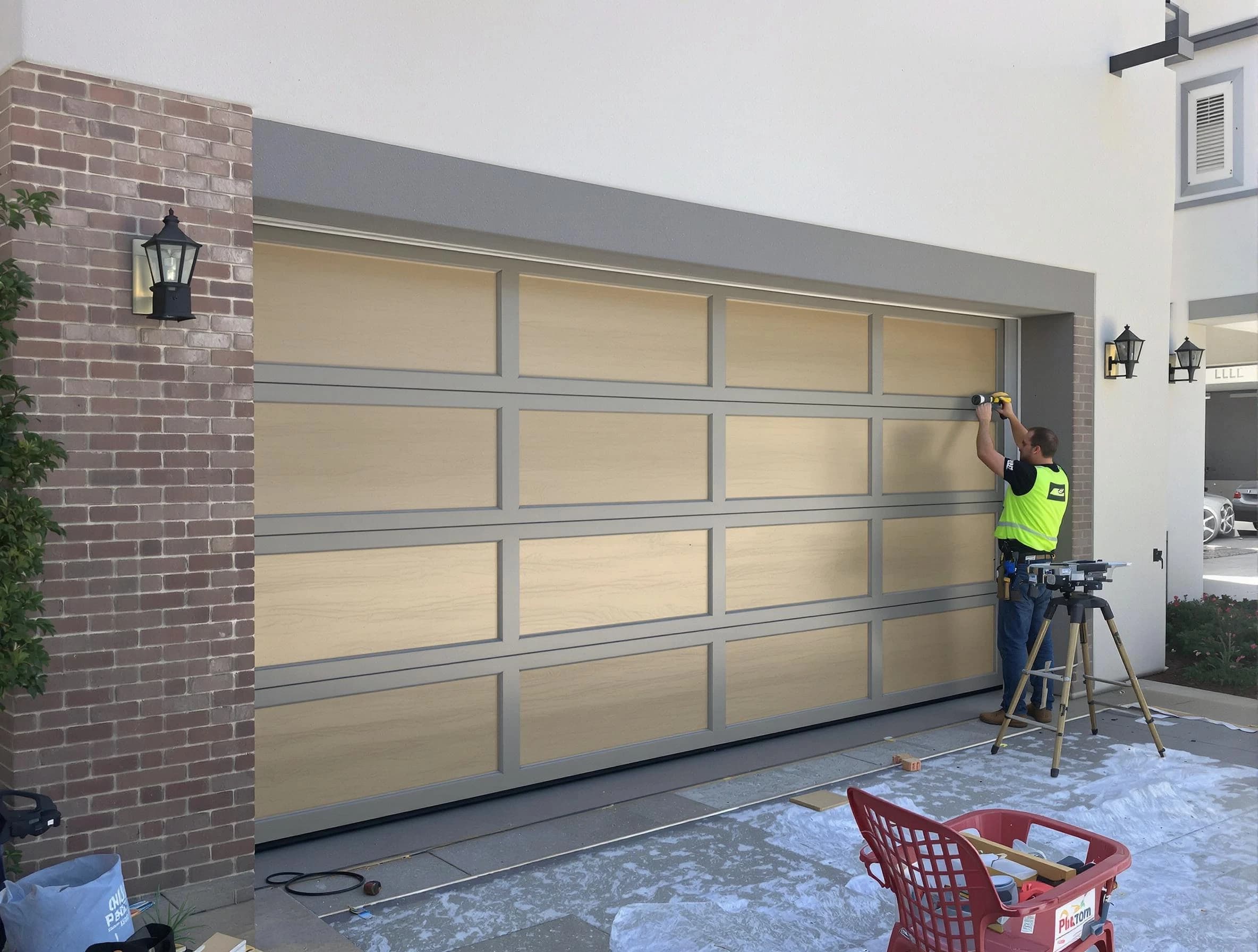 Garage door replacement service by Belmont Garage Door Repair in Belmont