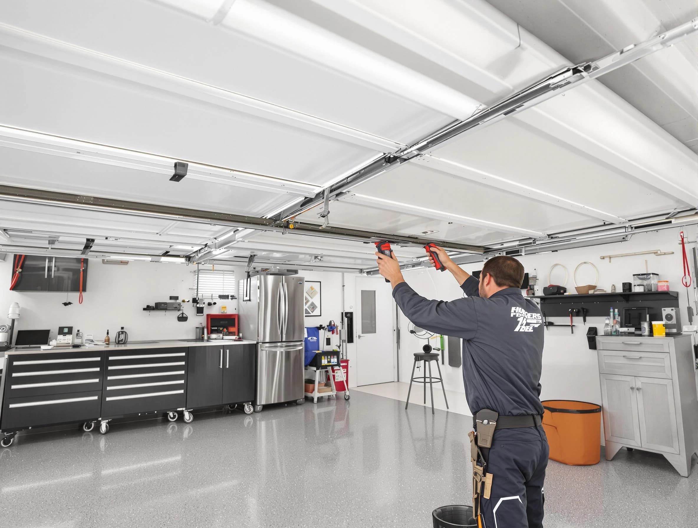 Overhead garage door repair service by Belmont Garage Door Repair in Belmont