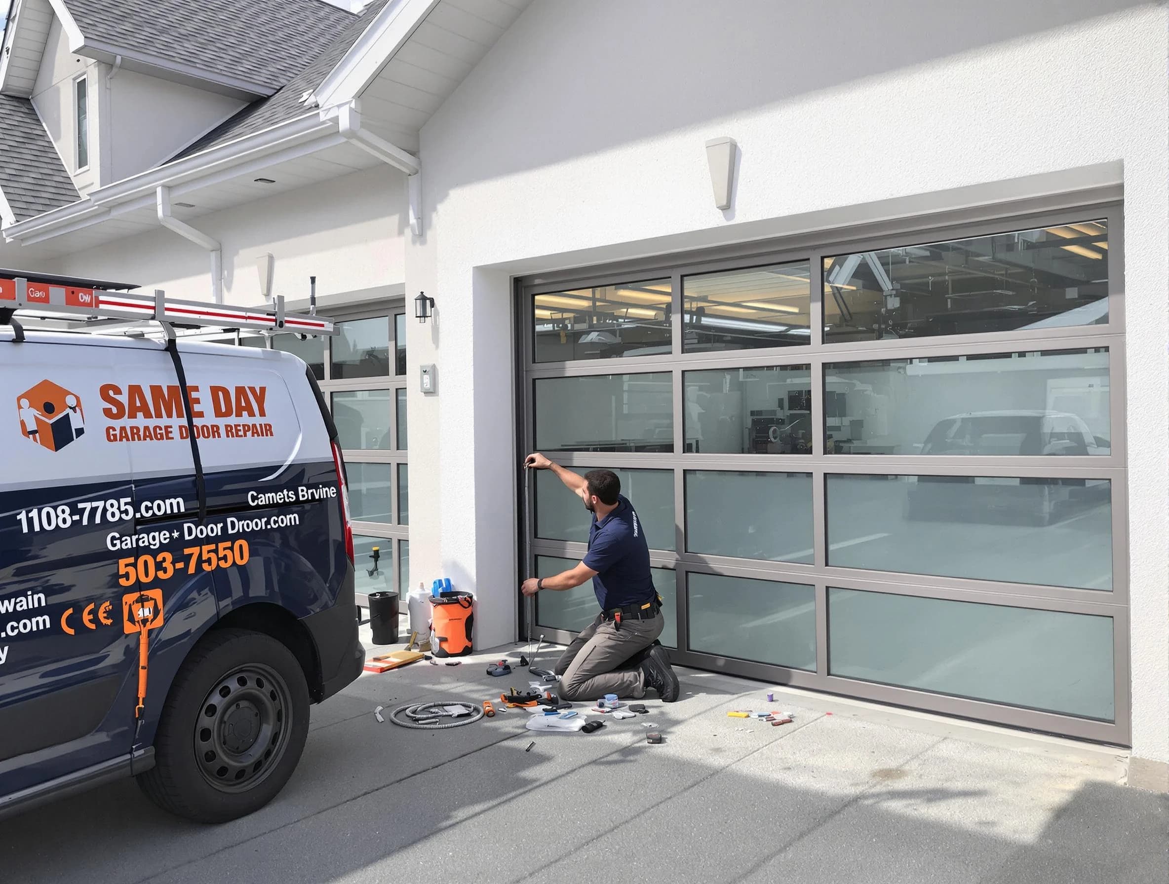 Same-day garage door repair service by Belmont Garage Door Repair in Belmont