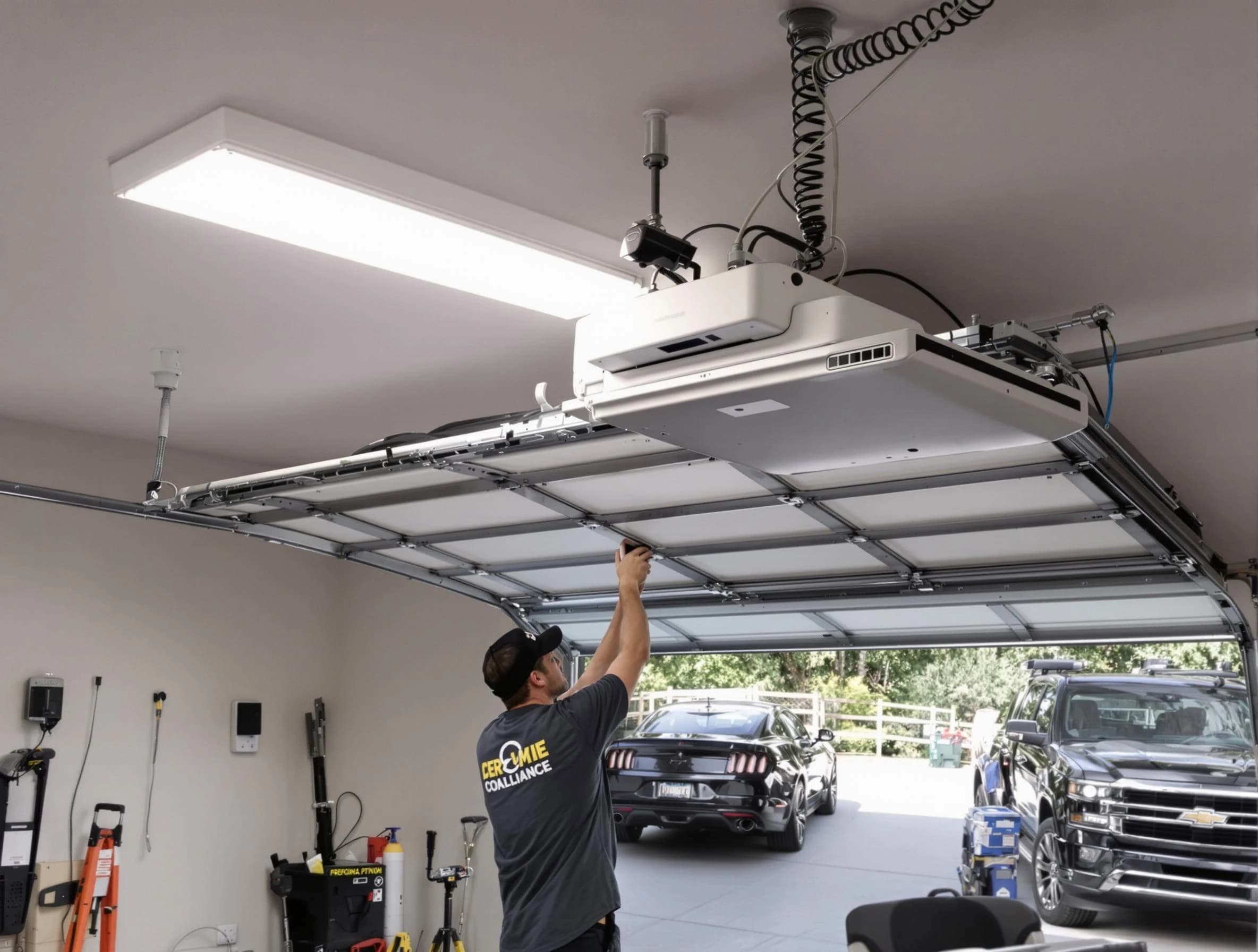 Garage Door Opener Installation in Belmont